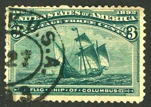 U.S.  #232 USED SML CORNER CREASE