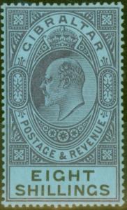 Gibraltar 1903 8s Dull Purple & Black-Blue SG54 Fine & Fresh Lightly Mtd Mint... 