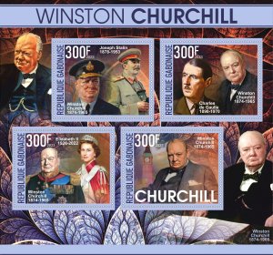 Stamps. Winston Churchill Gabon 2023 year 1+1 sheets NEW