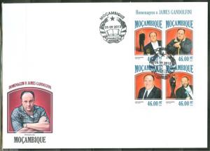 MOZAMBIQUE  2013 HOMMAGE TO JAMES GANDOLFINI  SHEET FIRST DAY COVER