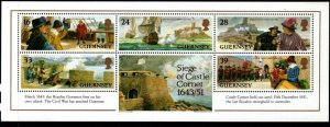 GUERNSEY SGMS616 1993 350TH ANNIV OF SIEGE OF CASTLE CORNET MNH