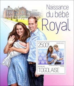 Togo - 2013 Prince George, Royal Baby - Stamp Souvenir Sheet 20H-594