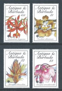 Antigua #1286,89-91 NH Orchids - Expo '90