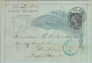 89603 - BRAZIL - Postal History - STATIONERY LETTER CARD - FRENCH PAQUEBOT 1894