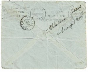 Senegal 1929 Sakao cancel on airmail cover to France