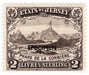 (I.B) Jersey Revenue : Duty Stamp £2 (specimen) 