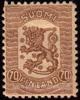 Finland SG#219 Mint - 1918 70p.  - Heraldic, Lions