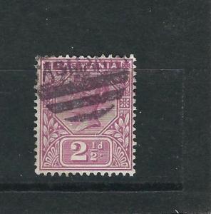 Tasmania 77 SG 217 2½d Violet Used F/VF 1892 SCV $7.25