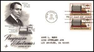 US 1500 Electronics Artcraft Typed FDC