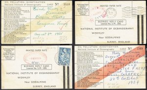 POSTAL HISTORY Drift Mail Card: 1954-58 Printed reply - 43110