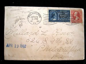 US - 1902 EXPRESS MAIL COVER W/SCOTT# E4 - CAT VAL $300.00