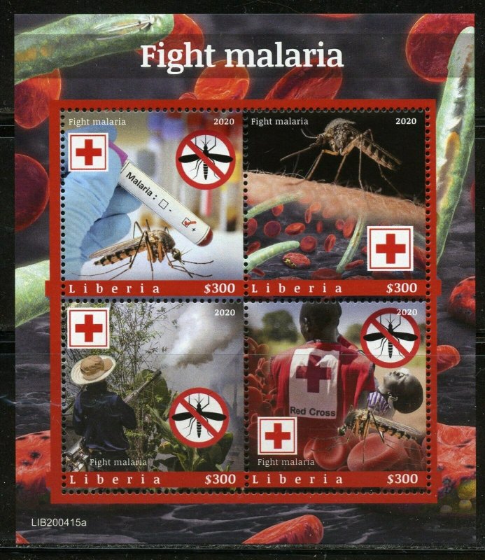 LIBERIA 2020 FIGHT MALARIA  SHEET MINT NEVER HINGED 