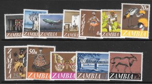 ZAMBIA SG129/40 1968 DECIMAL CURRENCY MTD MINT