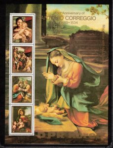 Korea Sc 2342-46 MNH , 1983 - Art A. Correggio Madonna & Child - HM08