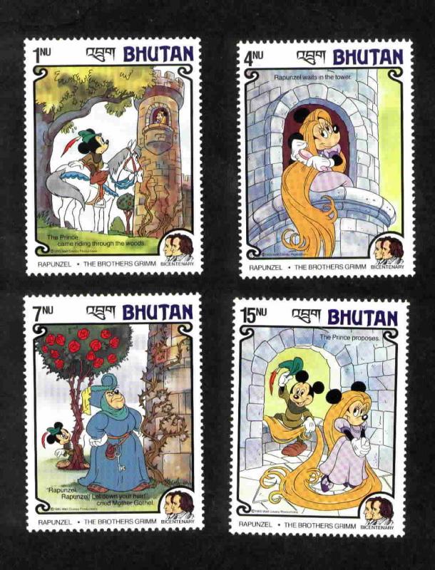 DISNEY SET - BROTHERS GRIMM - RAPUNZEL - BHUTAN