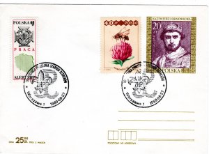 Poland 1989 Scout cancel and Sc 1662 on cover