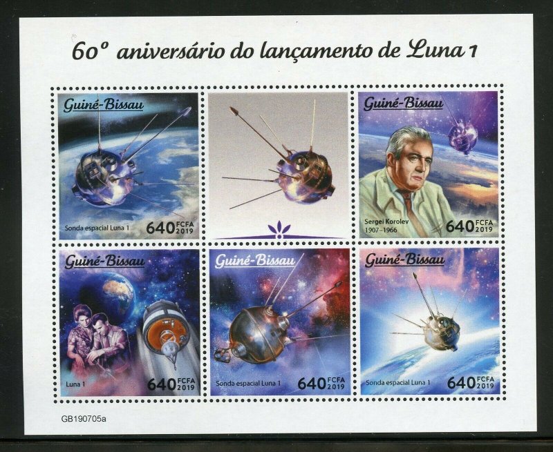 GUINEA BISSAU 2019  60th ANNIVER OF THE LAUNCH OF LUNA I  SHEET MINT NH