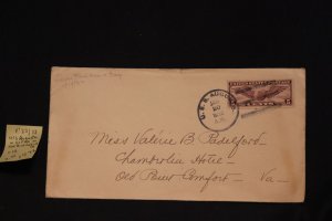 Scott C12 on cover USS Augusta (in GITMO) to Old Pt. Comfort VA (#1473)