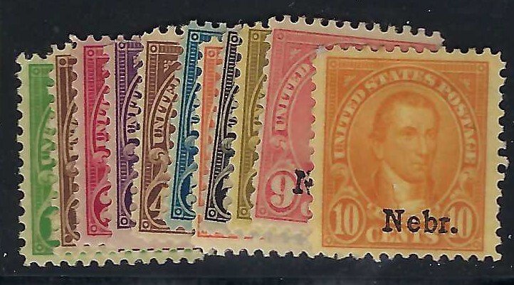 US complete set Scott #669-679 Mint LH OG F-VF