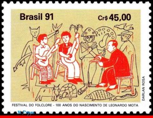 2325 BRAZIL 1991 FOLKLORE FESTIVAL, MUSIC, LEONARD MOTA, MI# 2425, MNH