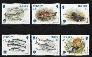 Jersey 858-863 Marine Life set Unused Hinged 2025 Scott c.v. $6.10 30%