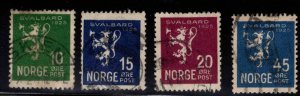 Norway Scott 111-114 Used coat of arms stamp set