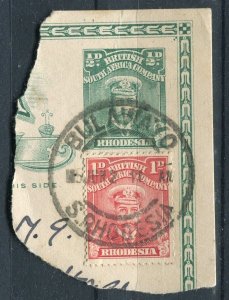 RHODESIA; Early 1900s GV Admiral issues fine used POSTMARK PIECE