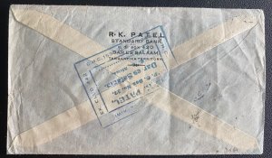 1938 Dar Es Salaam Tanganyika First Empire Airmail Service cover to Canada