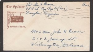 *KAPPYSSTAMPS 5781 US POSTAL HISTORY FREE SPOKANE GRILL WASHINGTON STATE 1943