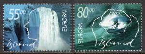 EUROPA 2001 - Iceland - Water - Treasure of Nature - MNH Set