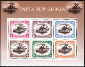 Papua New Guinea 2002 First Papua Stamp Ships S/S MNH