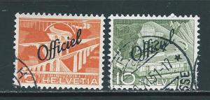 Switzerland o37-38 Officals part set Used