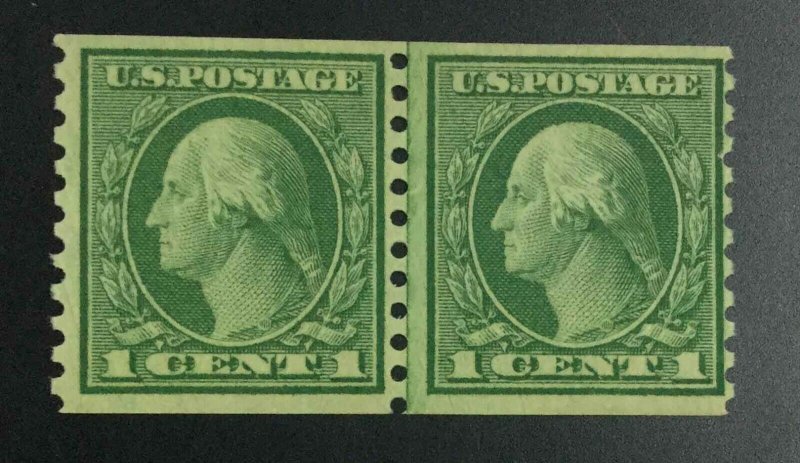 MOMEN: US STAMPS #490 LINE PAIR MINT OG NH LOT #53746