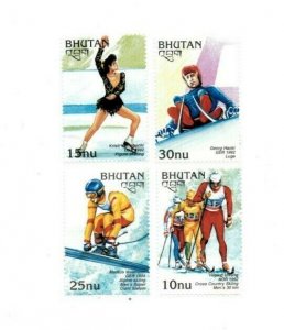 SPECIAL LOT Bhutan 1997 1136 - Winter Olympics - 50 Sets of 4v - MNH Sheets