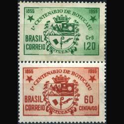 BRAZIL 1955 - Scott# 820-1 Botucatu Cent. Set of 2 LH