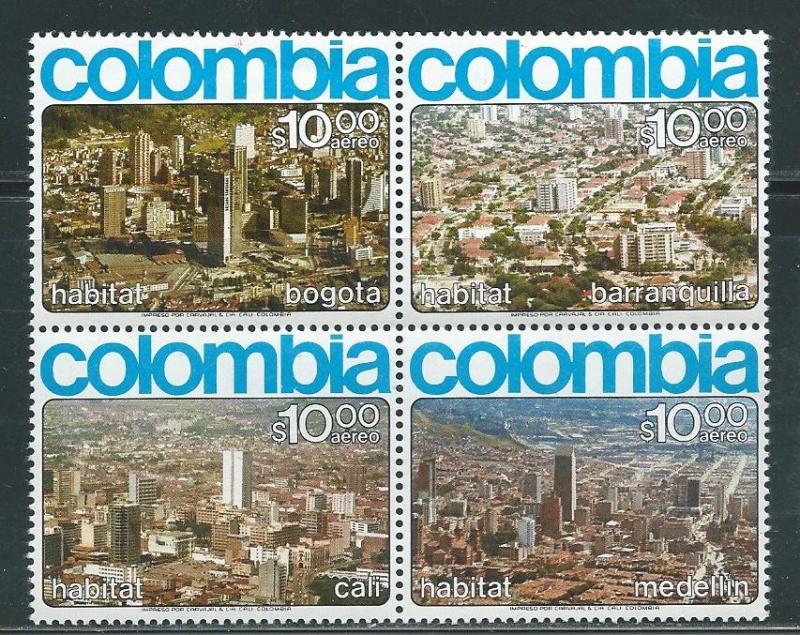 Colombia C629a 1976 Habitat Conference block MNH