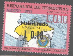 Honduras  Scott C557 Used airmail map stamp