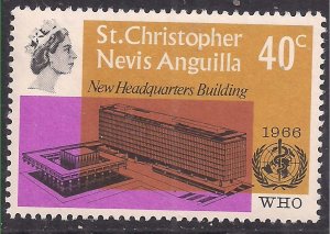 St Christopher & Nevis 1966 QE2 40ct WHO MM  SG 162 ( 452 )