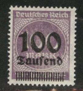 Germany Scott 253 MH* 1924 surcharged stamp