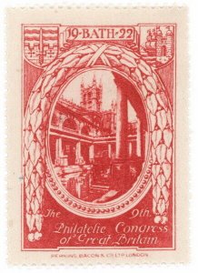 (I.B) Cinderella : 9th Philatelic Congress (Bath 1922)