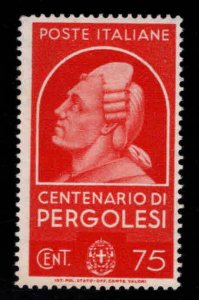 Italy Scott 392 from 1937 set MNH** but toned gum