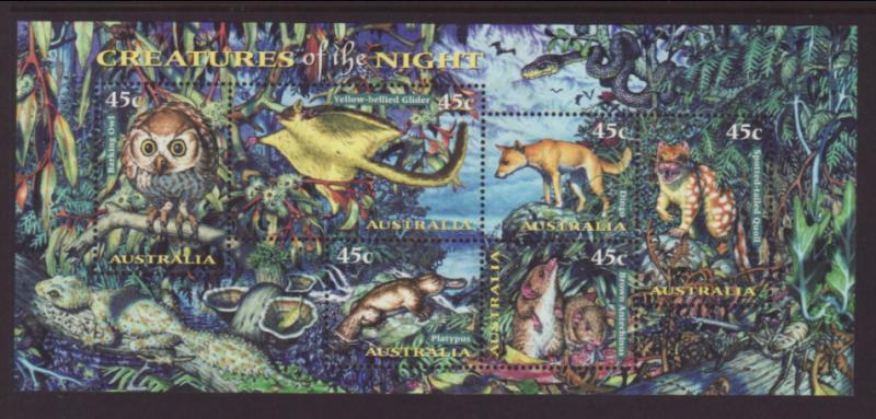 Australia 1622a Animals Souvenir Sheet MNH VF