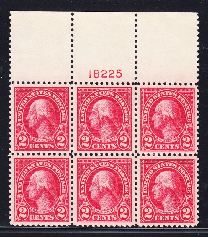 #554 VF/NH plate block Nice!