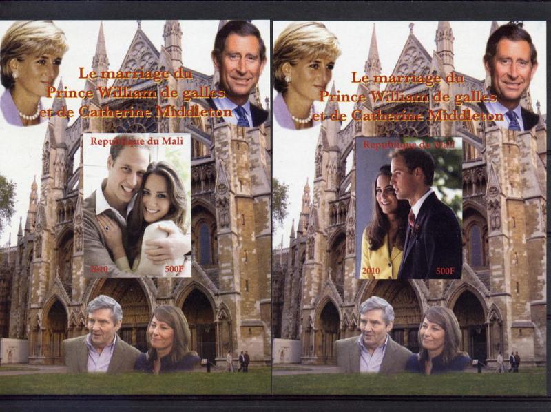 Royal Wedding 2011 - Kate & William/Diana 6 SS Imperf.Mali 