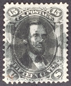 United States, Scott #98, F-VF used, two short perfs