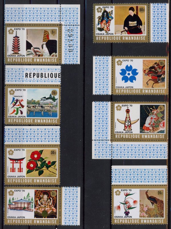 [Hip2282] Rwanda 1970 : Osaka expo Good set very fine MNH stamps