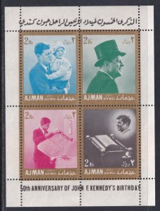 Ajman MI 154-157 BL12C John F Kennedy Souvenir Sheet MNH VF