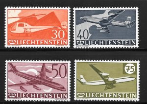 Liechtenstein Scott C34-C37 MNHOG - 1960 30th Anniversary of Air Post Stamps