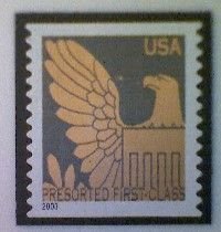 United States, Scott #3792, used(o), 2003, Eagle, (25¢), gold on gray