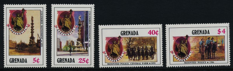 Grenada 1347-51 MNH Statue of Liberty, Architecture, Police, Horse